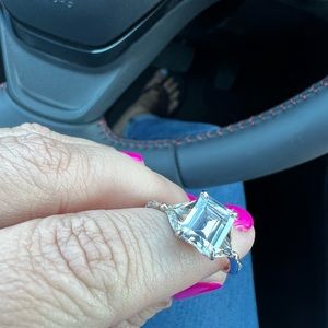 Clear CZ sterling silver ring